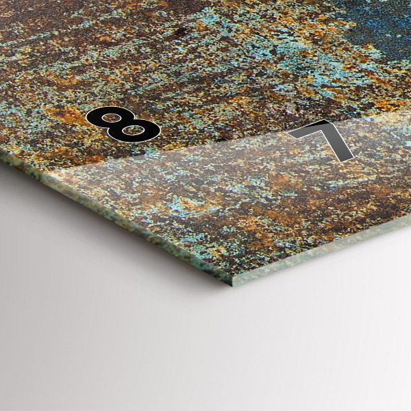 Horizontálne hodiny Stará kovová textúra