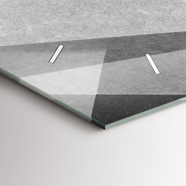 Horizontálne hodiny Šedá geometrická abstrakcia