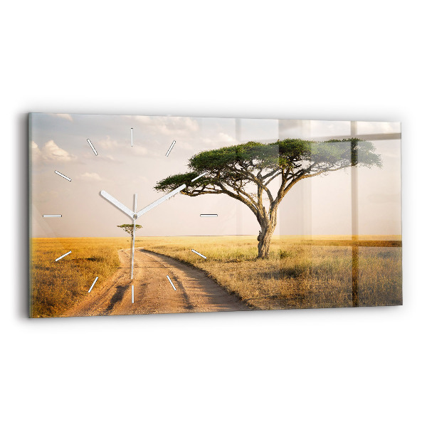 Horizontálne hodiny Africká krajina