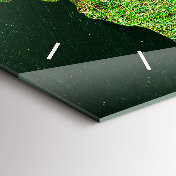 Horizontálne hodiny Trávnatá mapa sveta