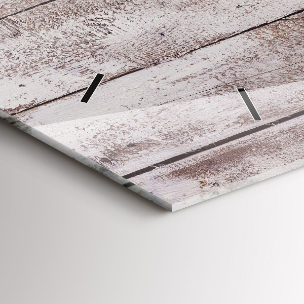 Horizontálne hodiny Svetlé drevené dosky