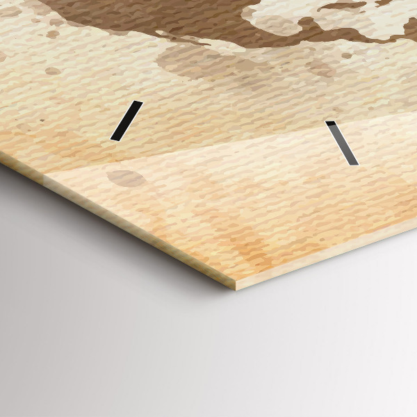 Horizontálne hodiny Maľovaná mapa sveta