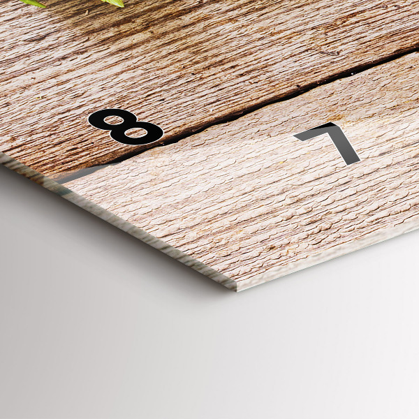 Horizontálne hodiny Kvety na dreve