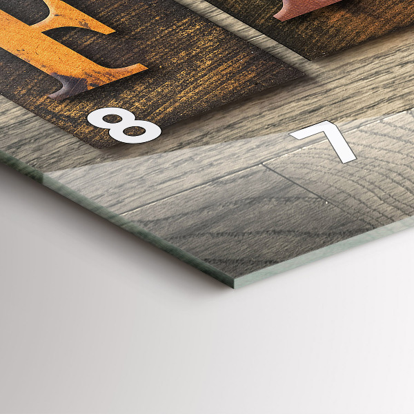 Horizontálne hodiny Rodinný nápis