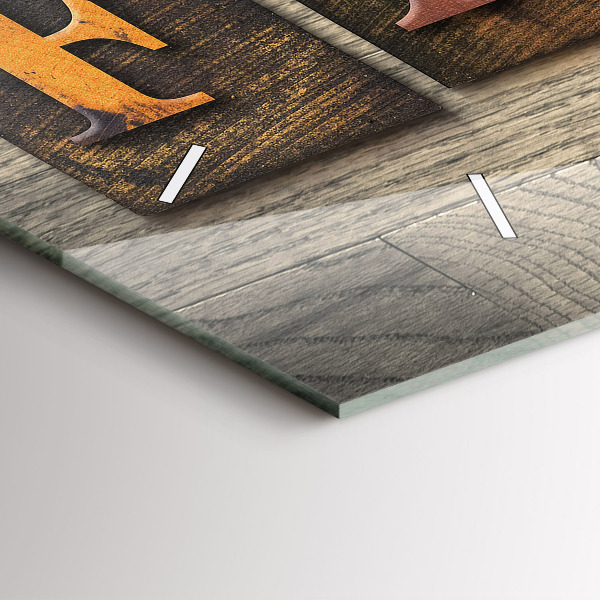 Horizontálne hodiny Rodinný nápis