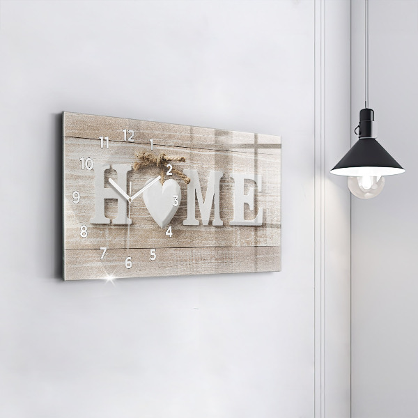 Horizontálne hodiny Domový nápis