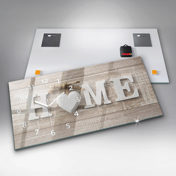 Horizontálne hodiny Domový nápis