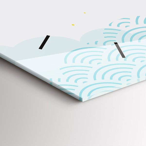 Horizontálne hodiny Dekoratívny vzor