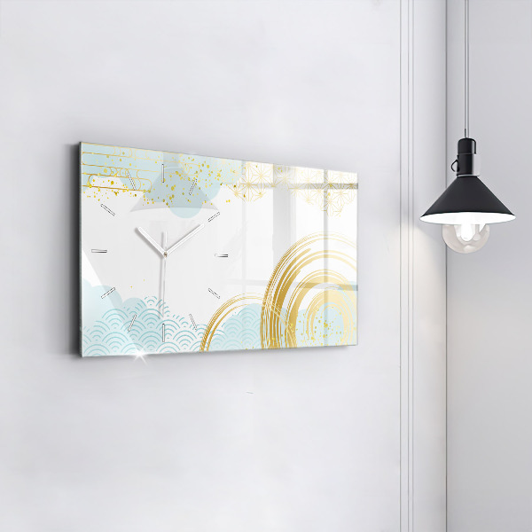 Horizontálne hodiny Dekoratívny vzor