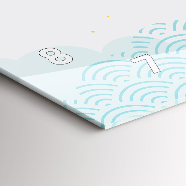 Horizontálne hodiny Dekoratívny vzor