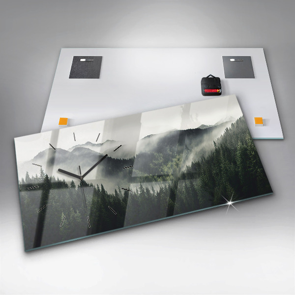 Horizontálne hodiny Lesná krajina