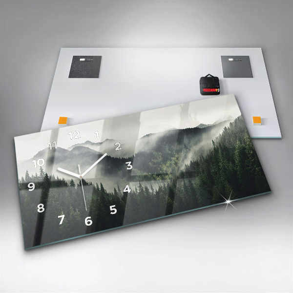 Horizontálne hodiny Lesná krajina