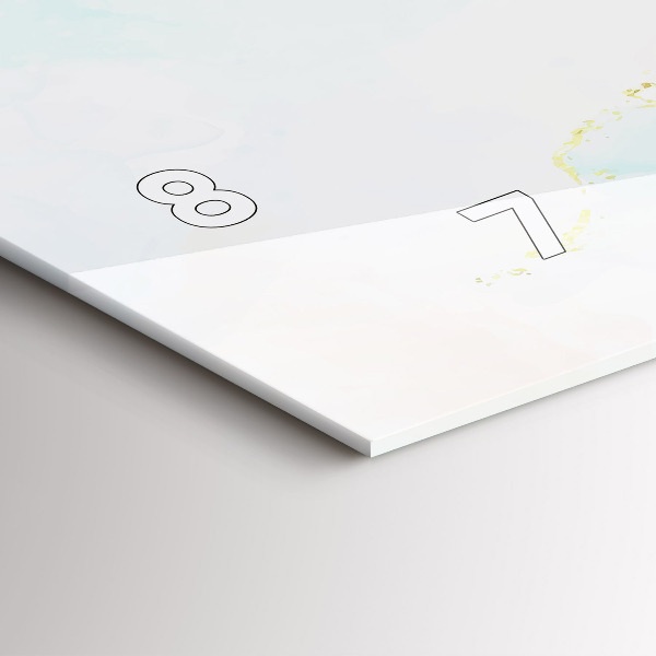 Horizontálne hodiny Akvarelový mramor