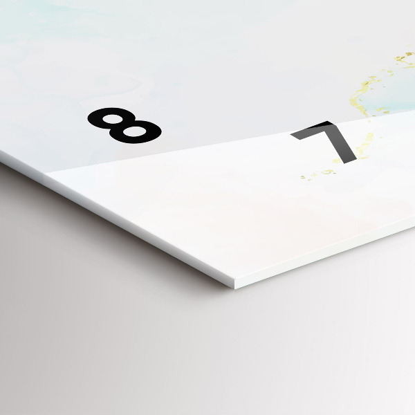 Horizontálne hodiny Akvarelový mramor