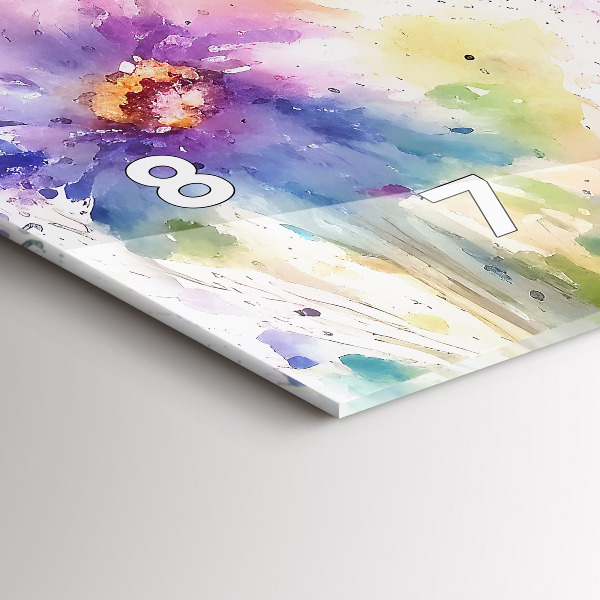 Horizontálne hodiny Maľované kvety