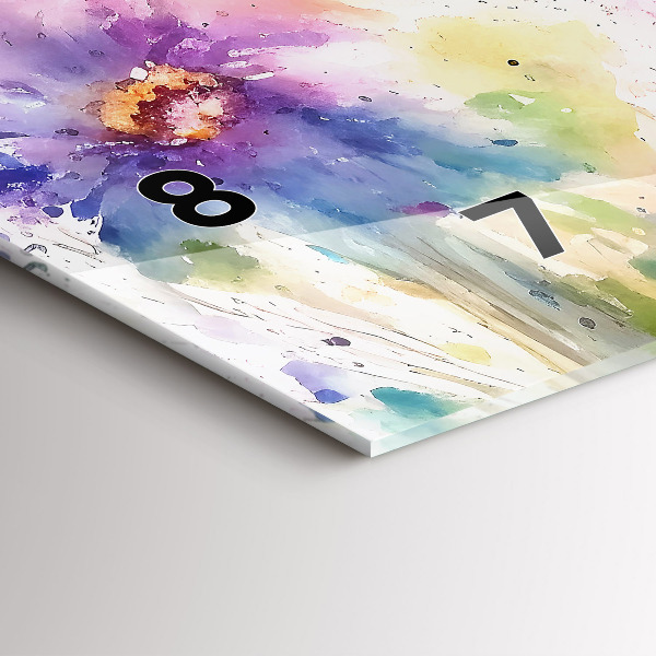 Horizontálne hodiny Maľované kvety