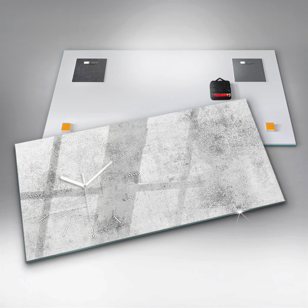 Horizontálne hodiny Betónová stena