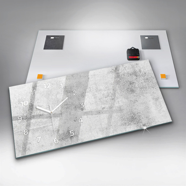 Horizontálne hodiny Betónová stena