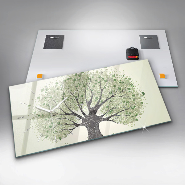 Horizontálne hodiny Veľký prírodný strom