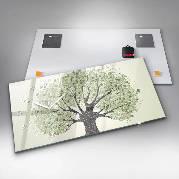 Horizontálne hodiny Veľký prírodný strom