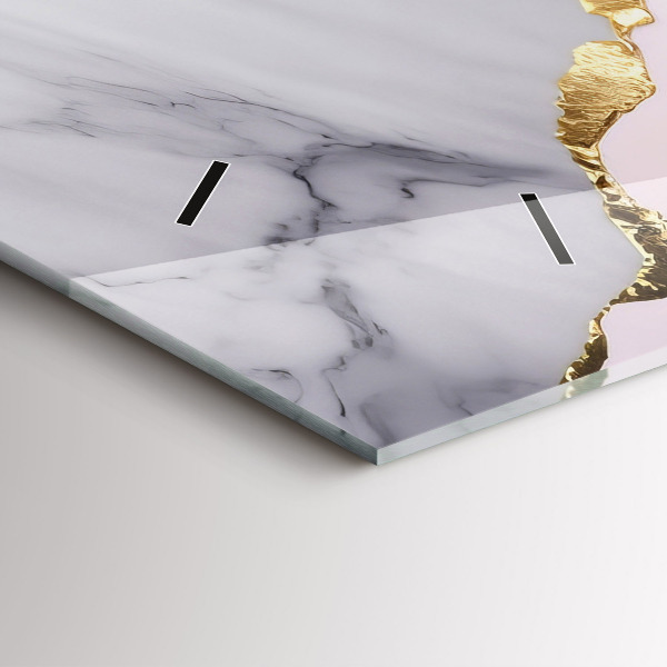 Horizontálne hodiny Mramorový vzor