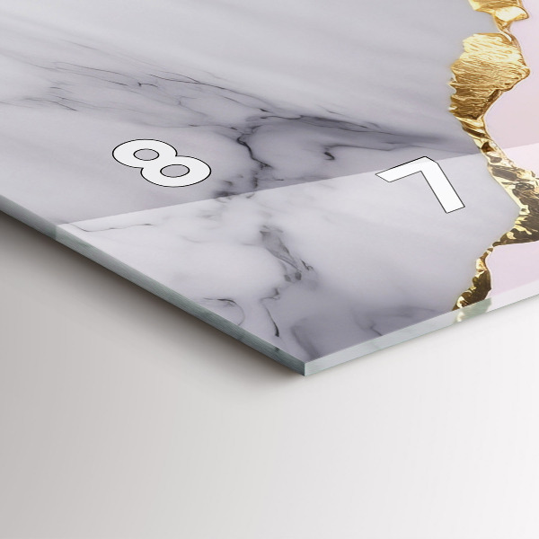 Horizontálne hodiny Mramorový vzor