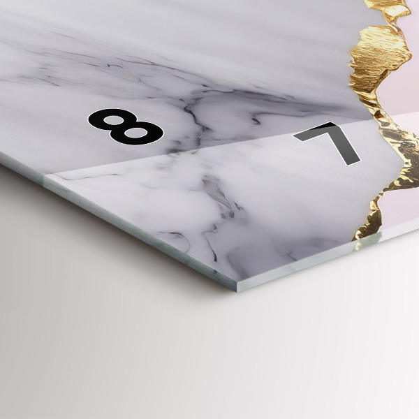 Horizontálne hodiny Mramorový vzor