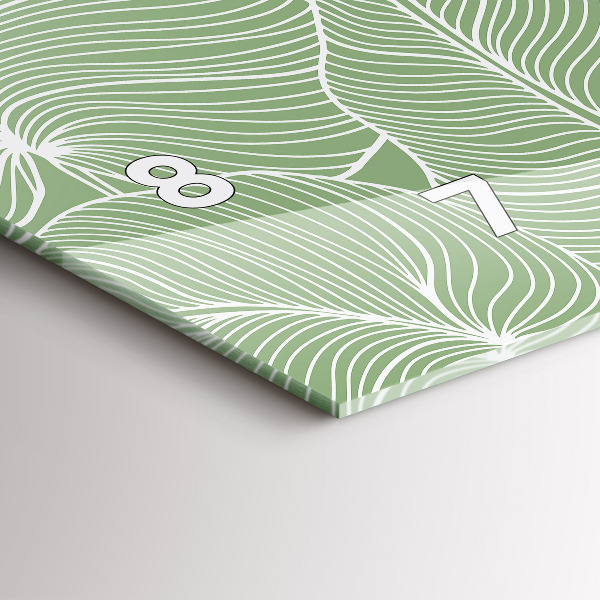 Horizontálne hodiny Listy prírodný vzor