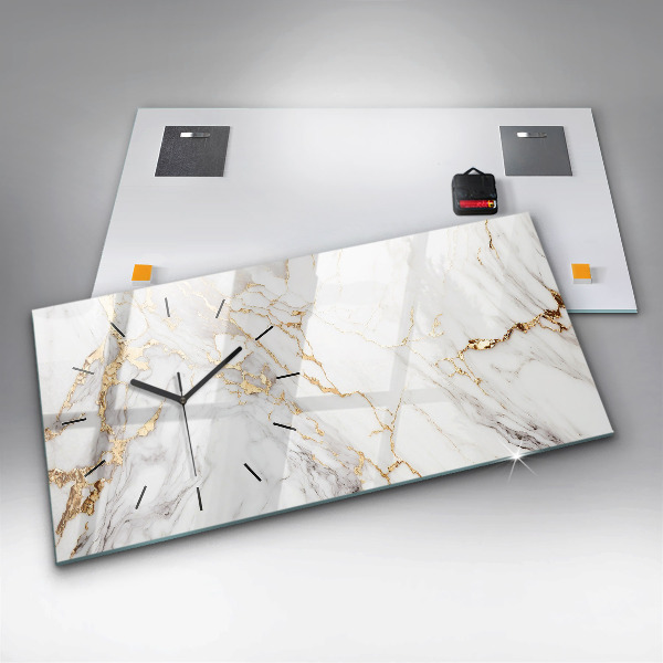 Horizontálne hodiny Dekoratívny mramor