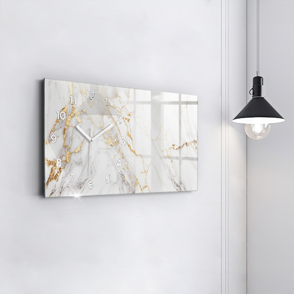 Horizontálne hodiny Dekoratívny mramor