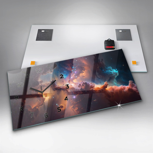 Horizontálne hodiny Kozmický svet hviezd