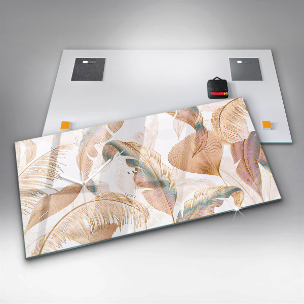 Horizontálne hodiny Vzor listov prírody