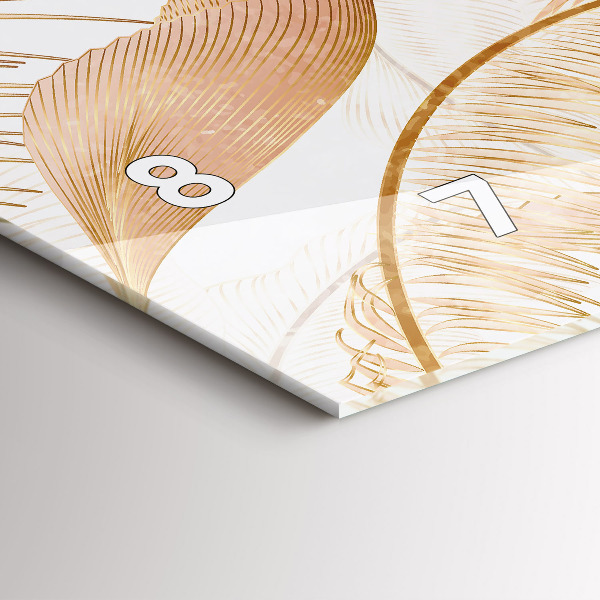 Horizontálne hodiny Vzor listov prírody