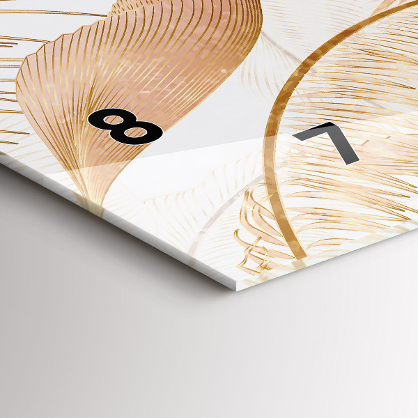 Horizontálne hodiny Vzor listov prírody