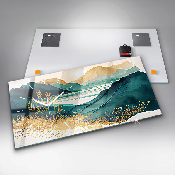 Horizontálne hodiny Horská krajina