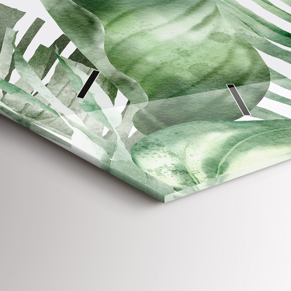 Horizontálne hodiny Listy rastlín