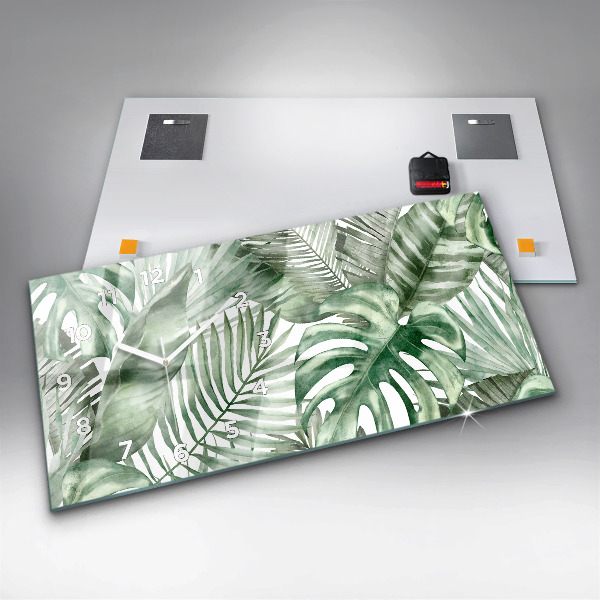 Horizontálne hodiny Listy rastlín