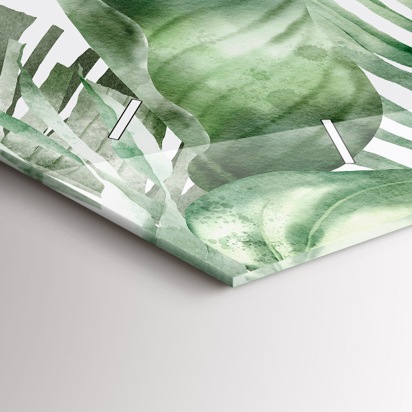 Horizontálne hodiny Listy rastlín