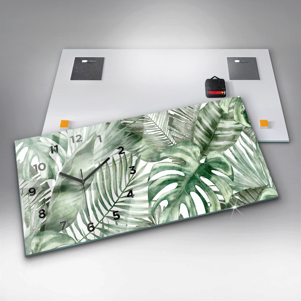 Horizontálne hodiny Listy rastlín