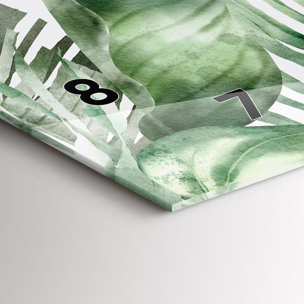 Horizontálne hodiny Listy rastlín