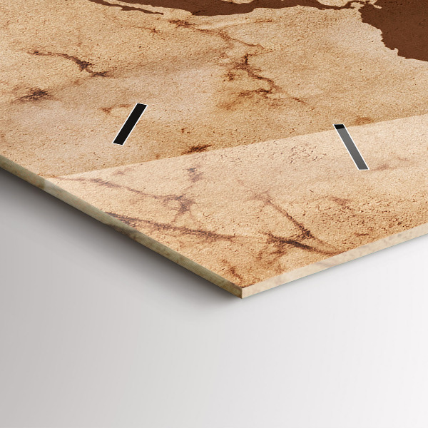 Horizontálne hodiny Vintage mapa sveta