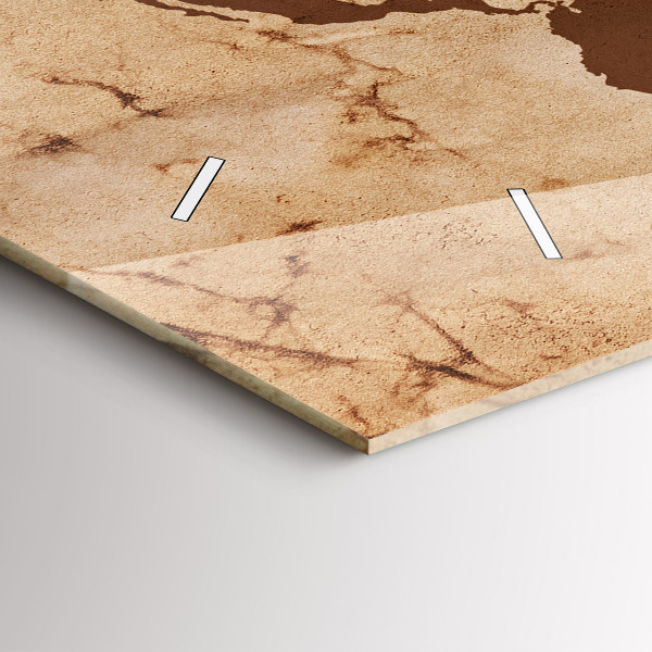 Horizontálne hodiny Vintage mapa sveta