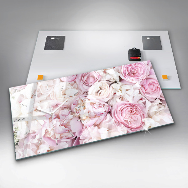 Horizontálne hodiny Dekoratívne kvety