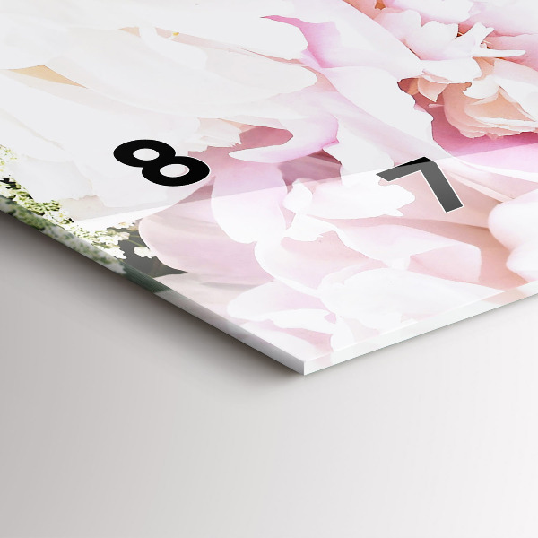 Horizontálne hodiny Dekoratívne kvety