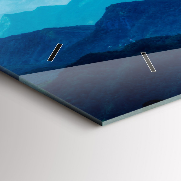 Horizontálne hodiny Akvarel hory