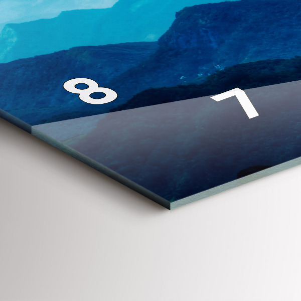 Horizontálne hodiny Akvarel hory