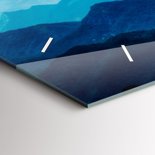 Horizontálne hodiny Akvarel hory