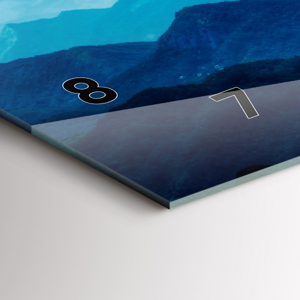 Horizontálne hodiny Akvarel hory