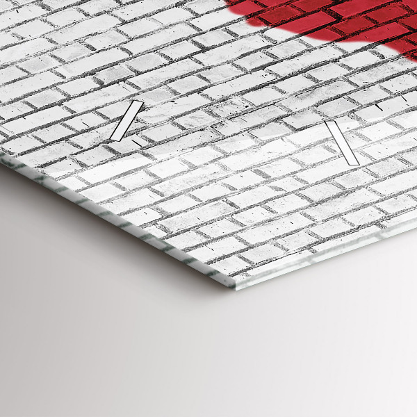 Horizontálne hodiny Tehlová múr Mapa sveta