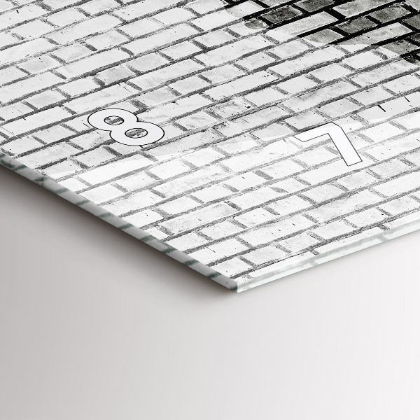 Horizontálne hodiny Tehlová múr Mapa sveta